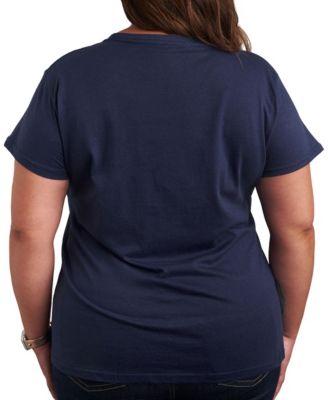 Plus Size Bunny Easter Graphic Crew Neck T-Shirt