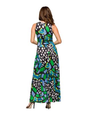 Women's Scoop Neck A Line Sleeveless Maxi Dress