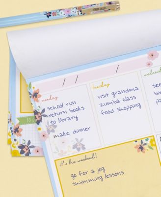 Weekly Ditzy Floral Planner Pad, Pack 6