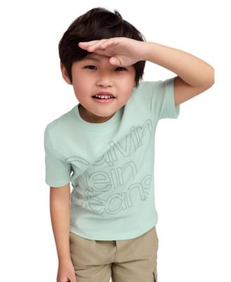 Toddler and Little Boys Tonal Logo Short Sleeve Tee and Twill Cargo Shorts, 2-Piece Set