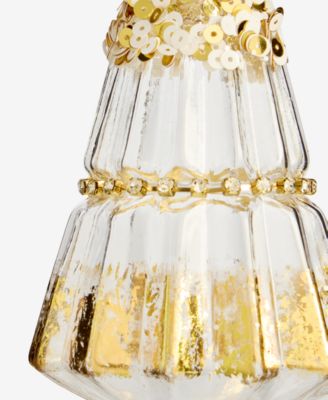 Berry Tones Clear Gold Christmas Tree Ornament, Macy's Exclusive