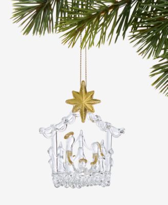 Holiday Lane - Blessed Glass Holy Family Ornament