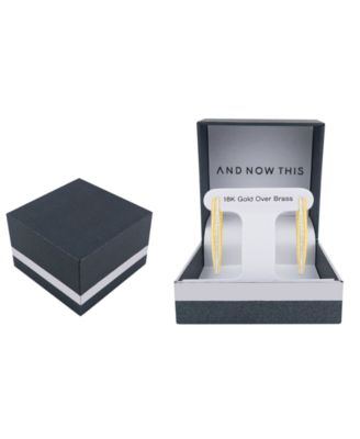 Crystal Twisted Rope C Hoop Earrings