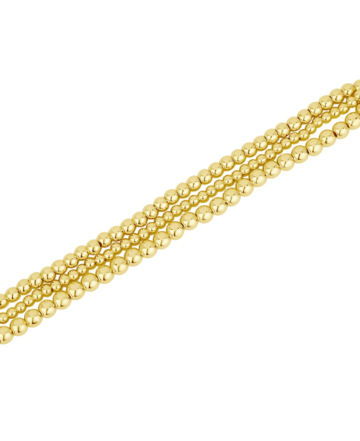 And Now This Triple Row Bead Bracelet In Gold