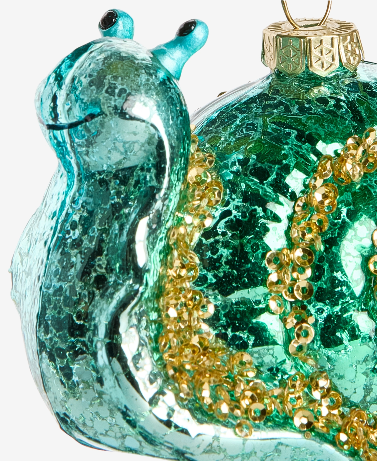Holiday Lane Enchanted Forest Glass Snail Ornament, Macy's Exclusive In Green