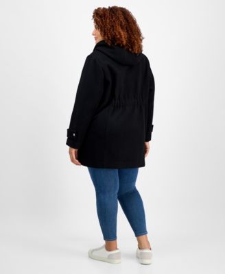 Plus Size Hooded Coat, Exclusively at Macy's