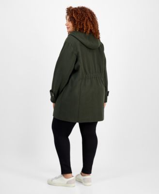 Plus Size Hooded Coat, Exclusively at Macy's
