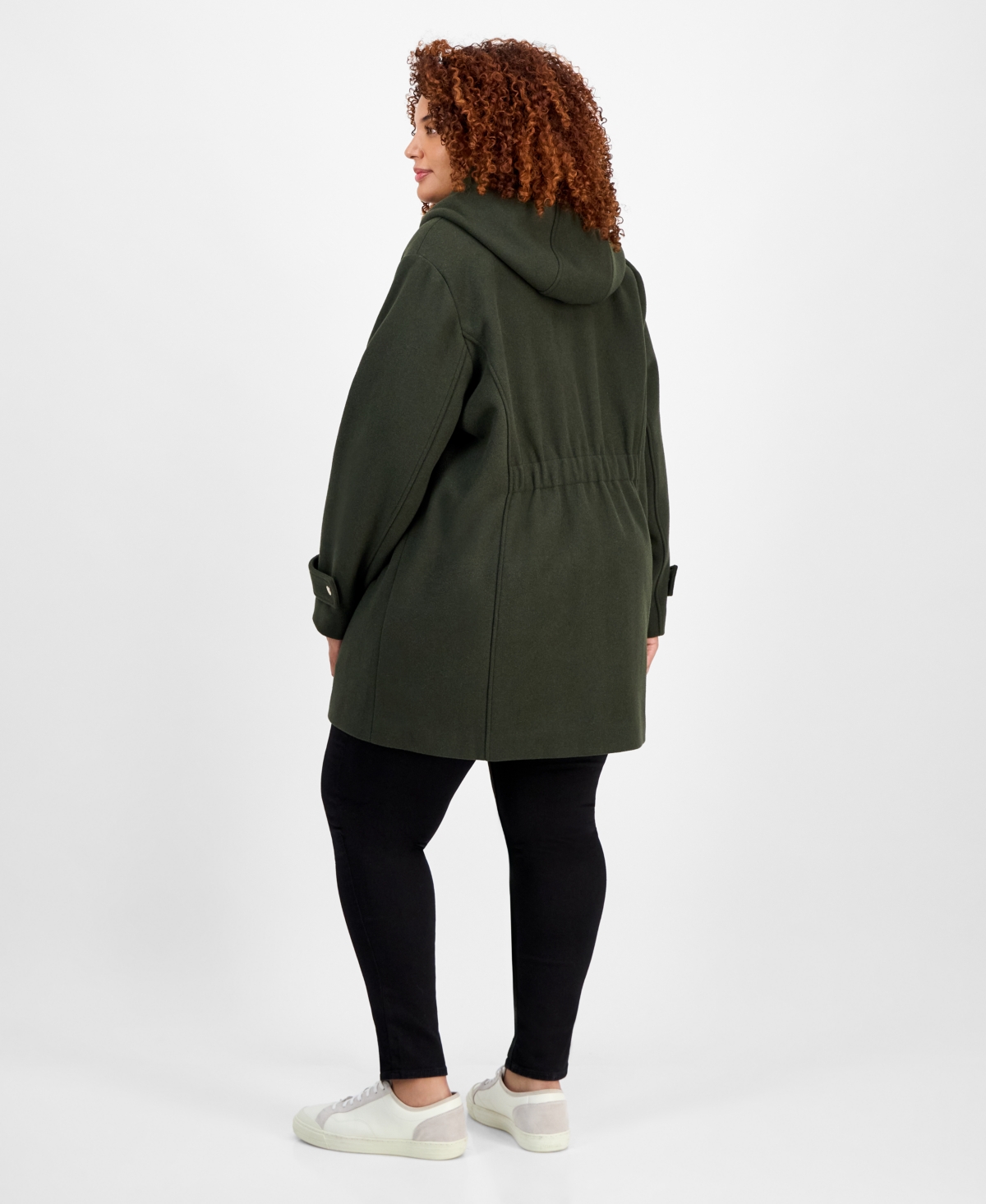 Michael Kors Michael  Women's Hooded Button-front Coat, Exclusively At Macy's In Green