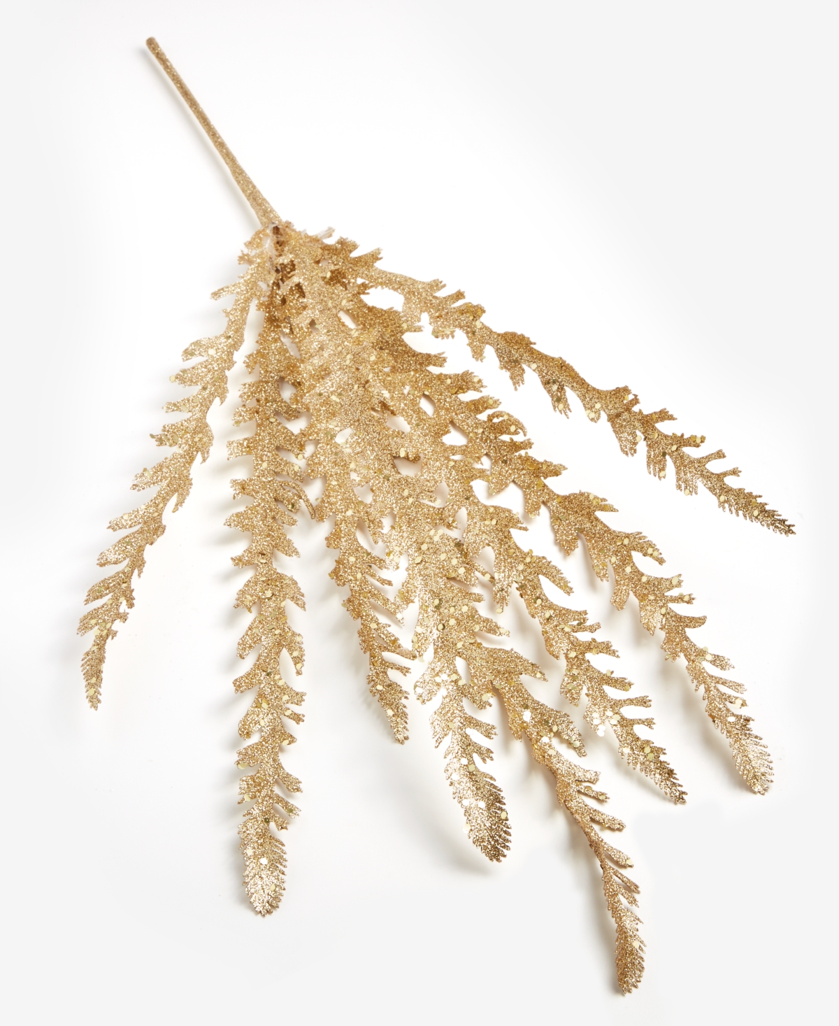 Holiday Lane Enchanted Forest Gold-tone Leaves Pick Ornament, Macy's Exclusive