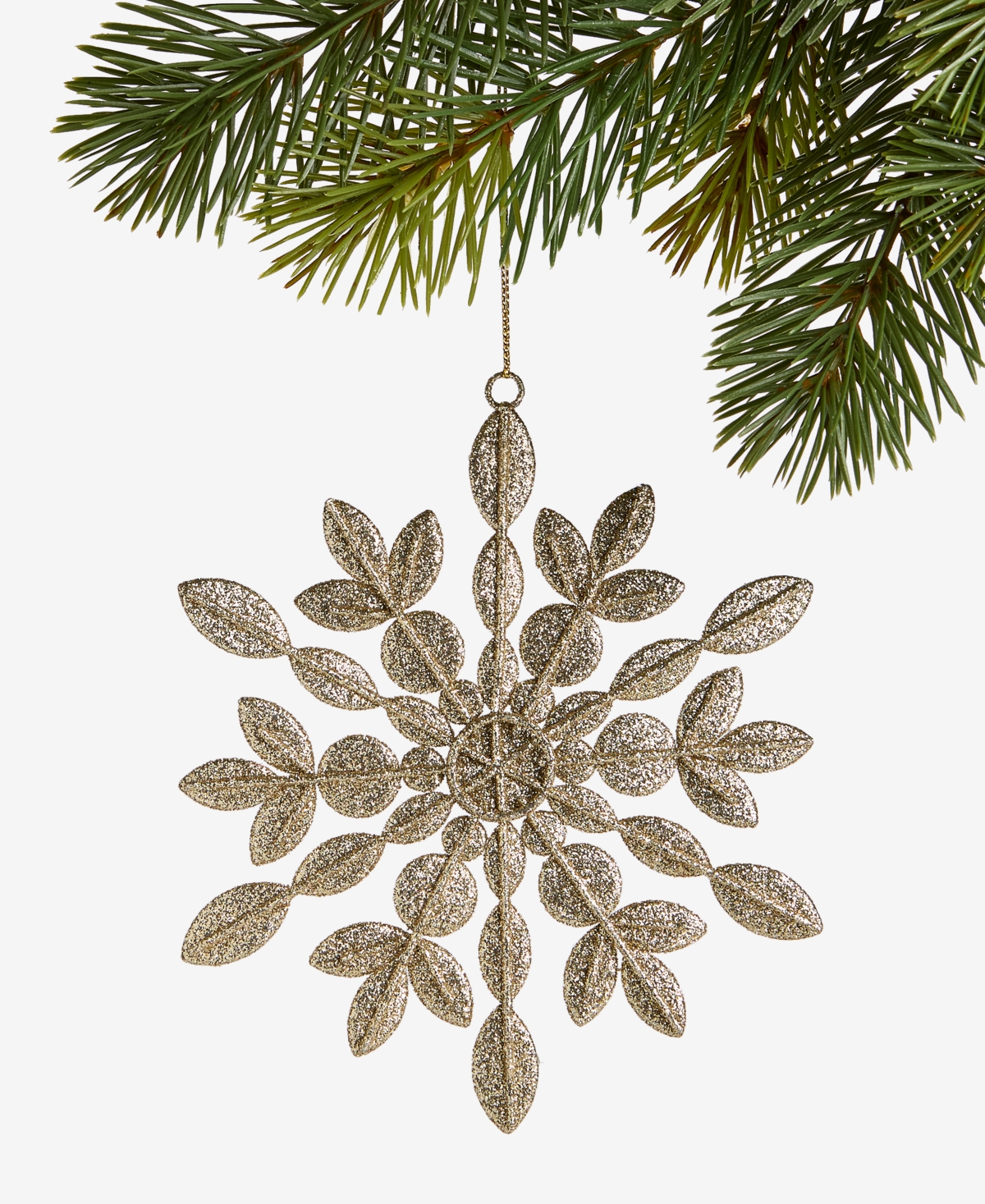 Holiday Lane Gilded Glamour Embellished Snowflake Ornament, Macy's Exclusive In Transparent