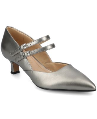 Women's Carnation Pointed Toe Mary Jane Pumps