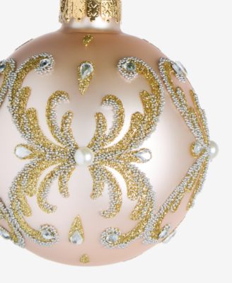 Gilded Glamour Pink Gem Ball Ornament, Macy's Exclusive 