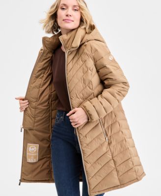 Petite Hooded Bibbed Puffer Coat