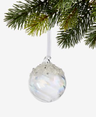 Holiday Lane - Iced Delight Glass Ball Ornament