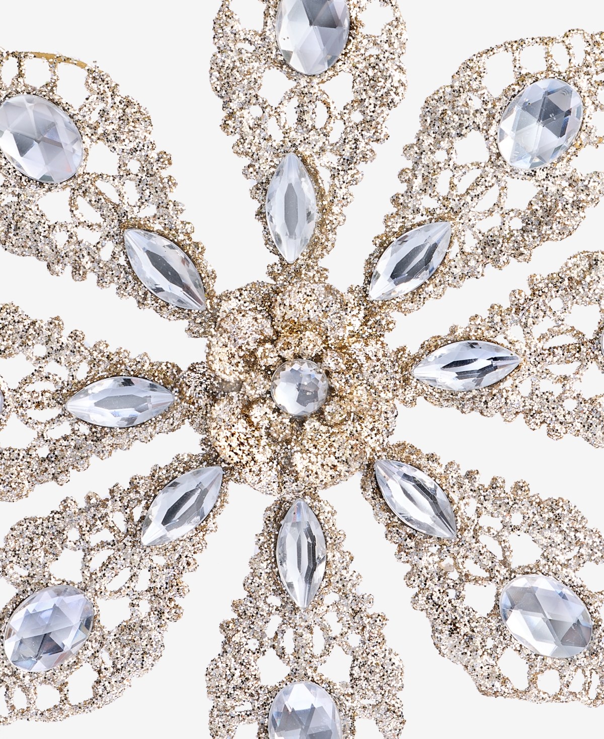 Holiday Lane Jeweled Classics Iron Snowflake Ornament, Macy's Exclusive In Transparent