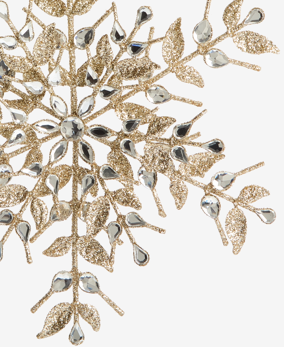 Holiday Lane Jeweled Classics Gold Snowflake Ornament, Macy's Exclusive In Gold