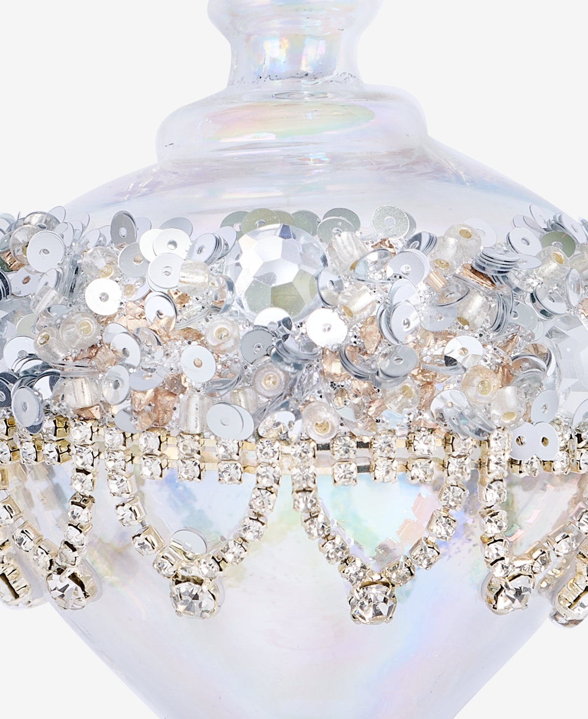 Holiday Lane Jeweled Classics Glass Onion Drop Ornament, Macy's Exclusive