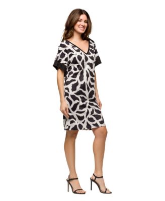 Women's Short Sleeve Knee Length T-Shirt Dress