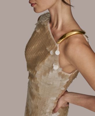 Donna Karan New York Women's Sequin Sleeveless Gown - Macy's