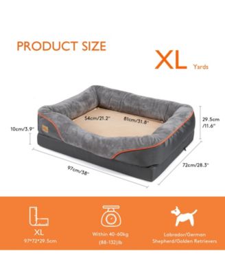 Luxury XL Warm Washable Orthopedic Pet Bed for Dogs/Cats