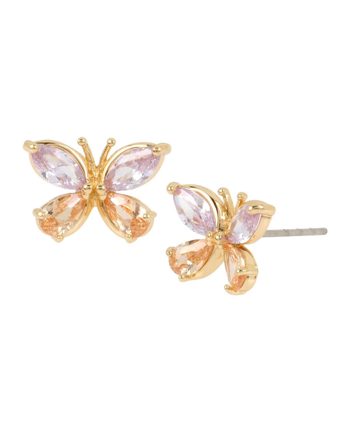 BETSEY JOHNSON CUBIC ZIRCONIA BUTTERFLY STUD EARRINGS 