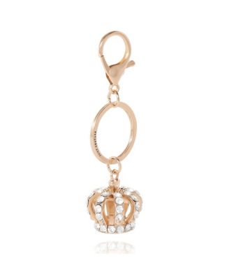 Crystal Crown Keychain – Elegant Gold Accessory