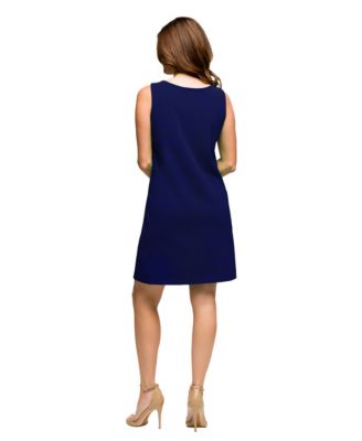 Women's Solid Color Sleeveless Mini Shift Dress