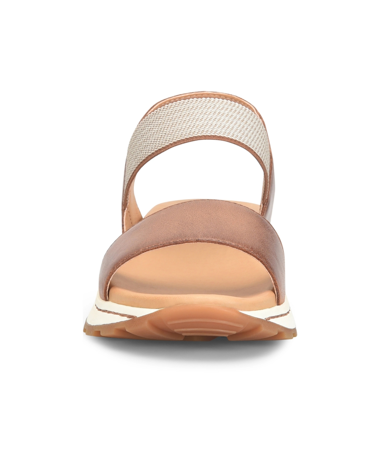 Born Women's Mimi Round Toe Wedge Sandals In Brown Cuero