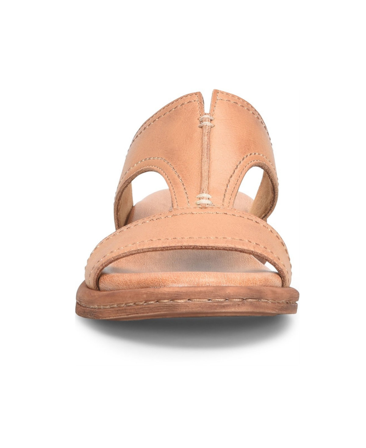 Born Women's Remo Round Toe Flat Sandals In Light Brown Butterfly