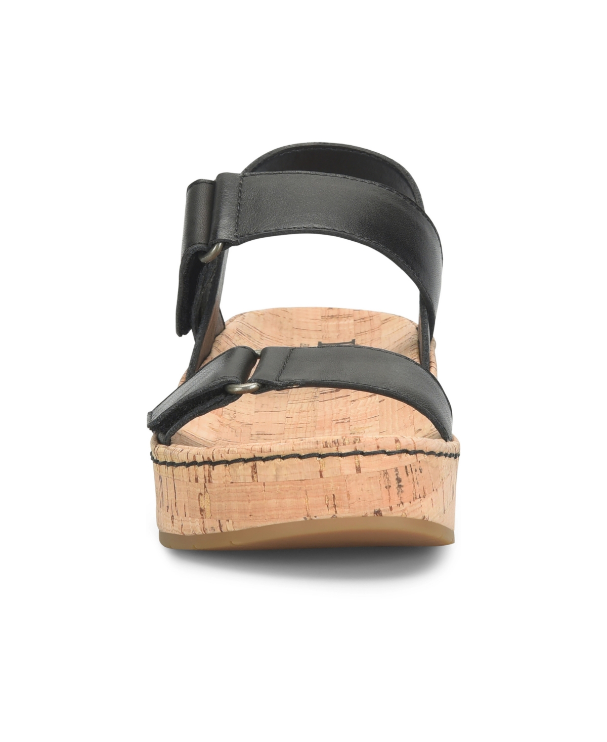 Born Women's Sloan Round Toe Wedge Sandals In Black