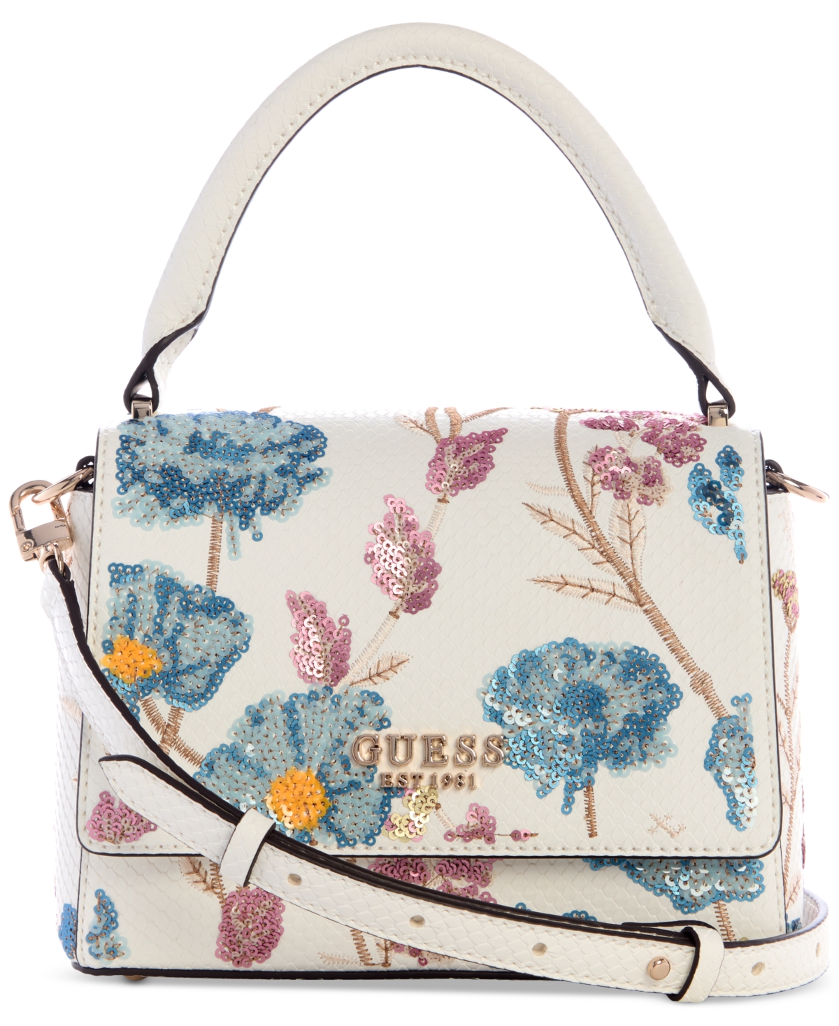 Zaria Top Handle Flap Crossbody - Floral Multi