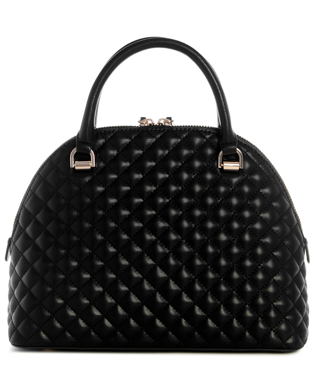 GUESS EVERLEE QUILTED DOME SATCHEL BAG 