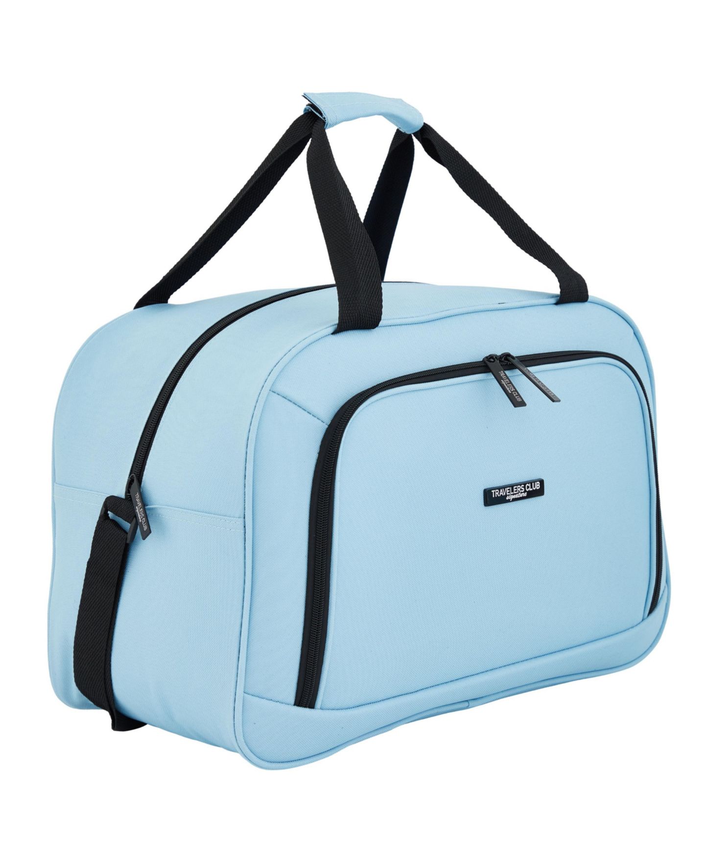 Чемоданы Travelers Club 5-Piece Velocity Expandable Rolling Hardside Luggage Set, цвет: Синий — фото 11