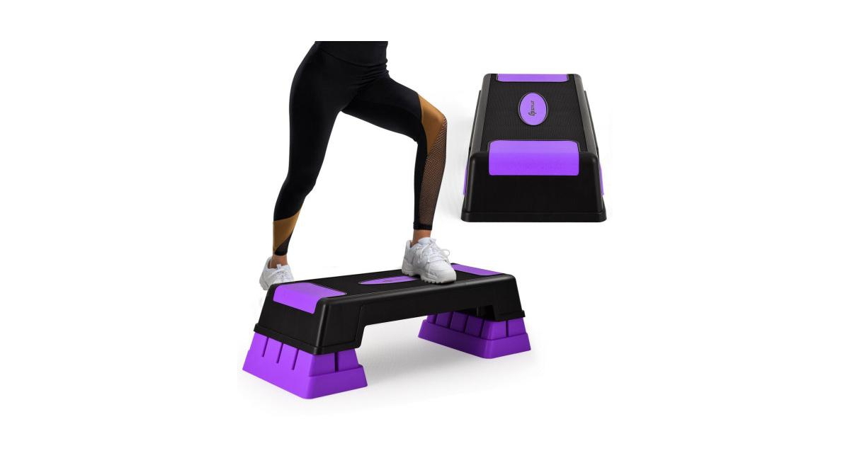 Workout Stepper with Non-Slip Surface and Adjustable Height Settings