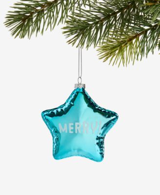 Holiday Lane - Merry Magic Blue Puffy Star Ornament
