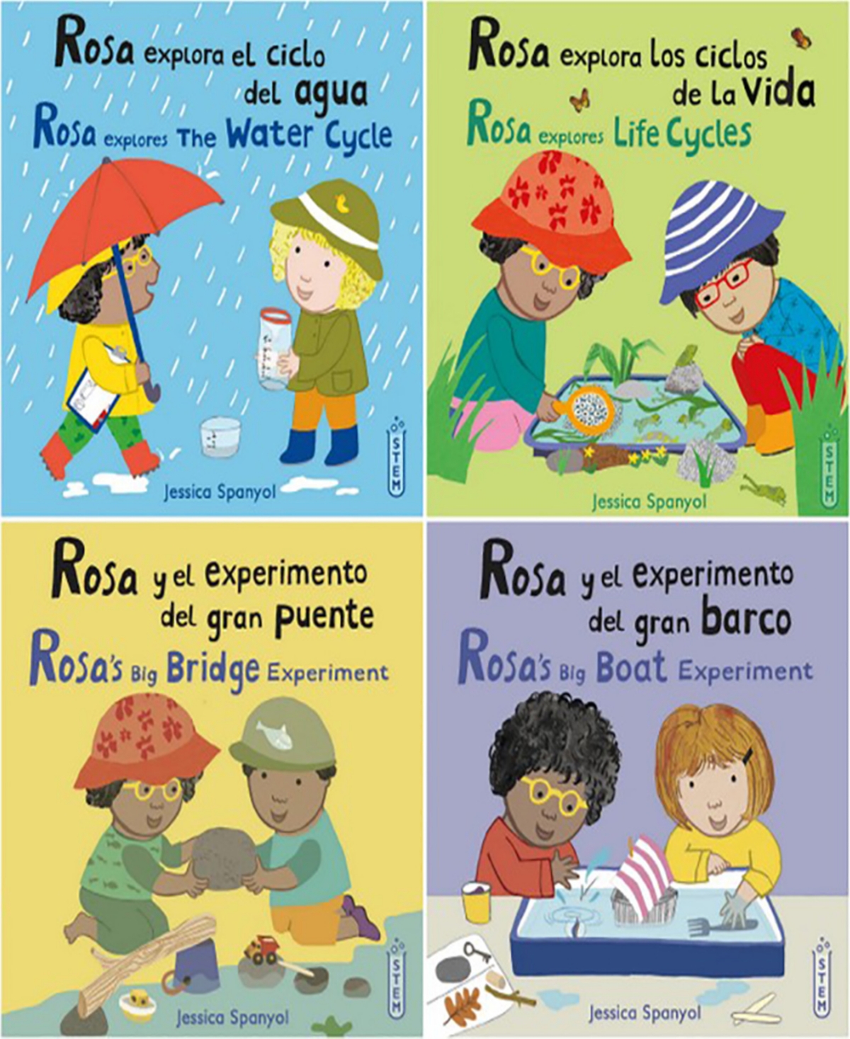 Child's Play Books Rosa's Workshop Set 1 & 2 Bilingual Spanish, English Books, Set Of 8