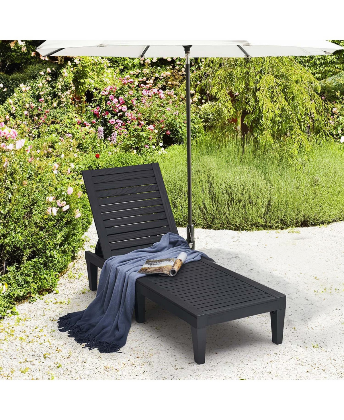 Adjustable & Waterproof Outdoor Patio Chaise Lounge Chairs