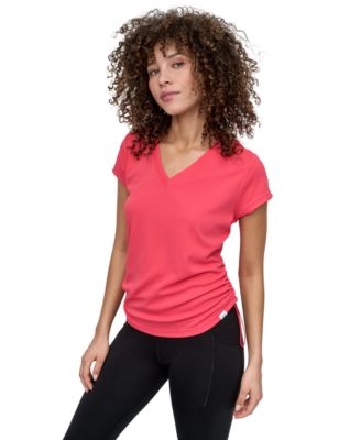 Sport Women's Crewneck Short-Sleeve Side-Ruched Top