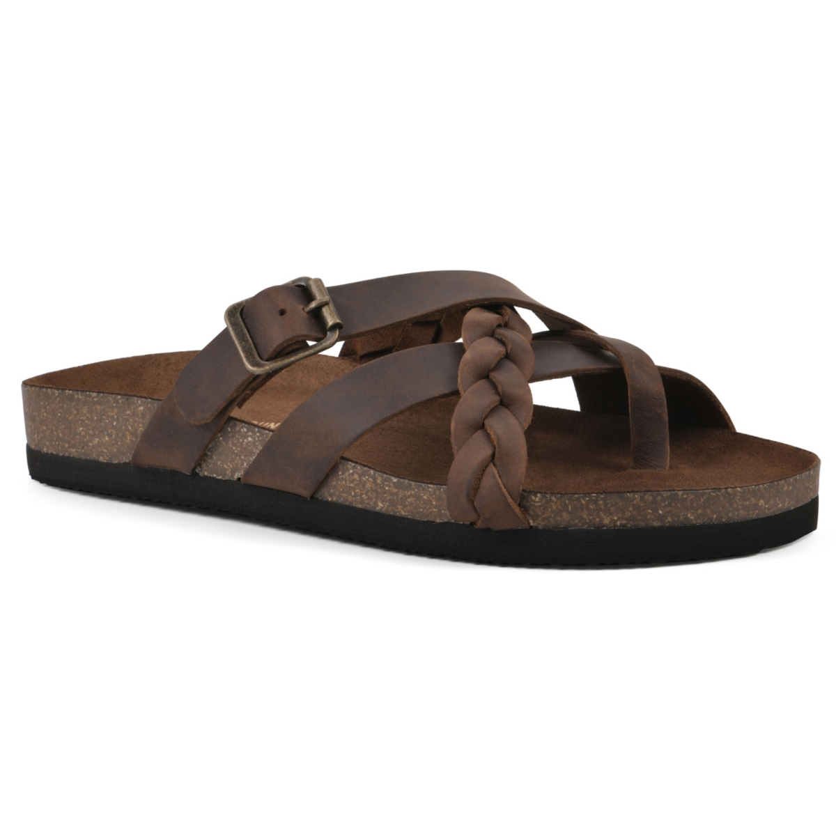 White Mountain Women's Harrington Footbed Sandals In Brown,leather