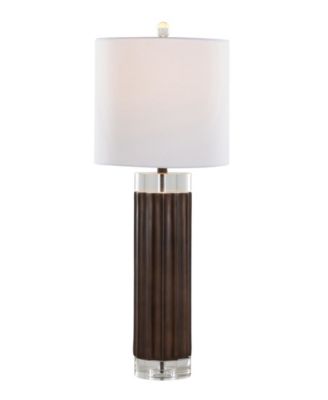 29.25" Polyresin Cylinder Table Lamp, Set of 2