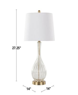 27" Glass Jenny Contemporary Table Lamp, Set of 2