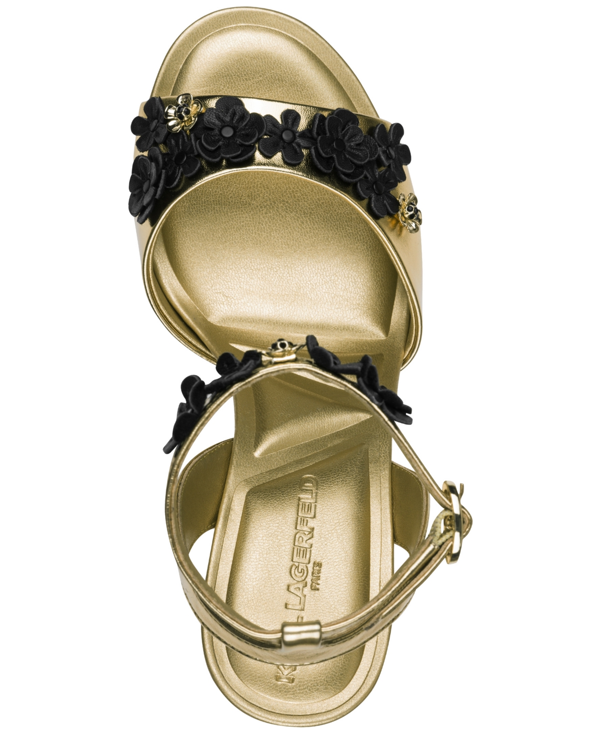 Karl Lagerfeld Women's Kallie Peep Toe Sandals In Gold