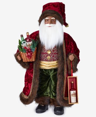 Holiday Lane - Heritage African American Santa With Wine