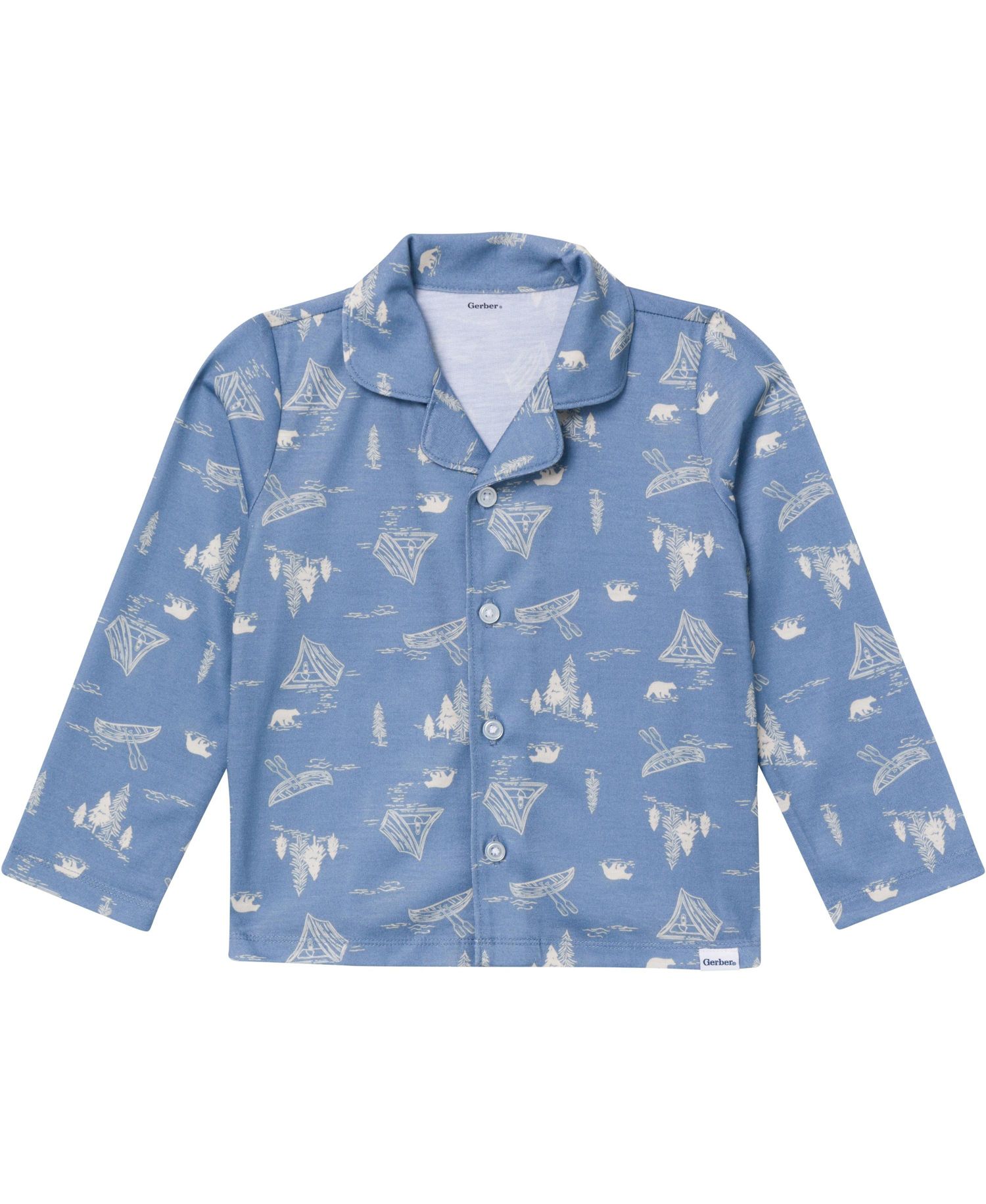 Baby Boys 2-Piece Button Up Pajama Set