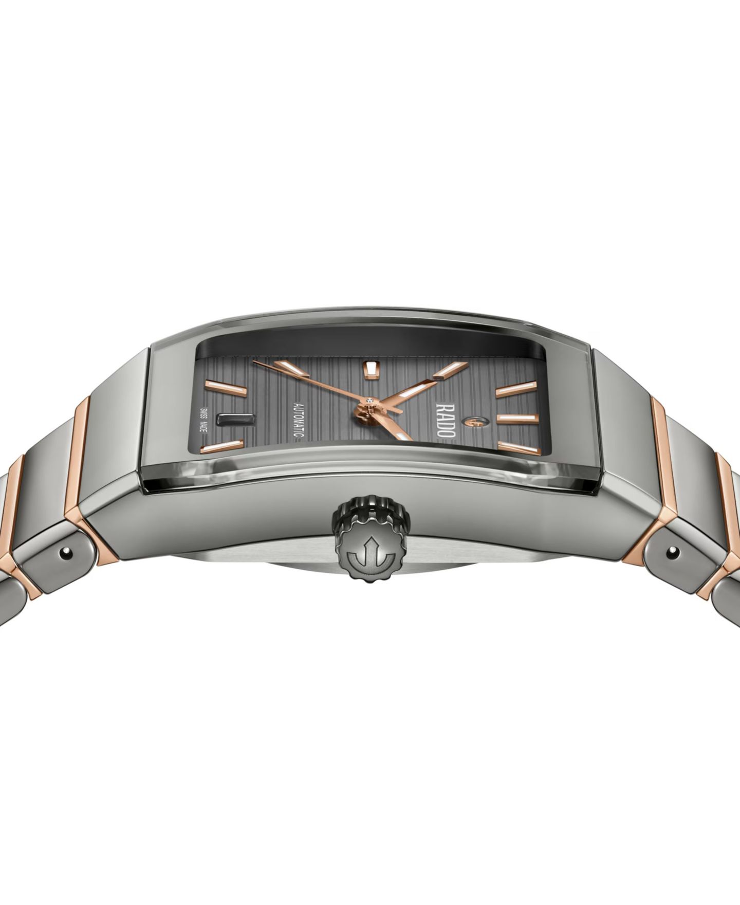 Часы Rado Unisex Swiss Automatic Anatom Rose Gold PVD Stainless Steel & Gray Ceramic Bracelet Watch 33mm — фото 3