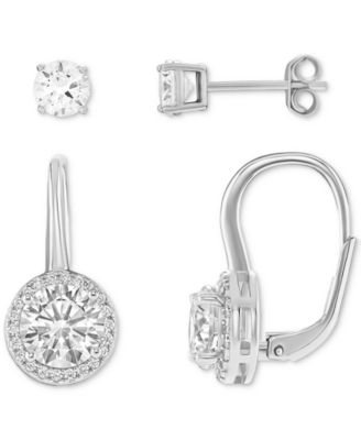 Giani Bernini - 2-Pc. Set Cubic Zirconia Stud & Drop Earrings in Sterling Silver