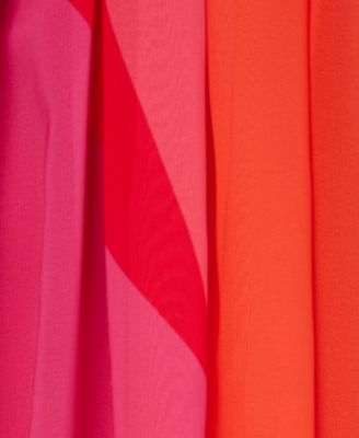 Adrianna Papell Women's Colorblocked Halter Dress - Macy's