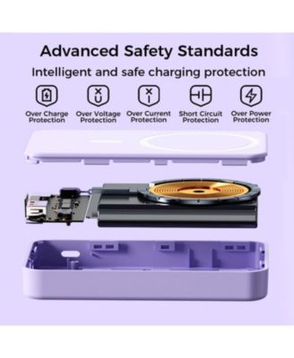 10000mAh Portable Magnetic Wireless Charge Power Bank w/ Phones Stand