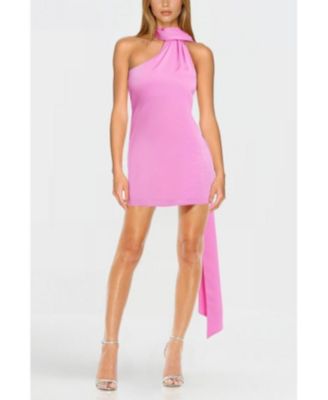 Womens The Layla One-Shoulder Halter Mini Dress