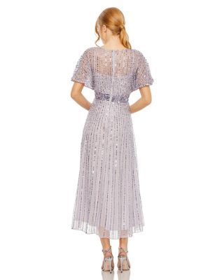 Women's A Line Embellished Short Sleeve Dress